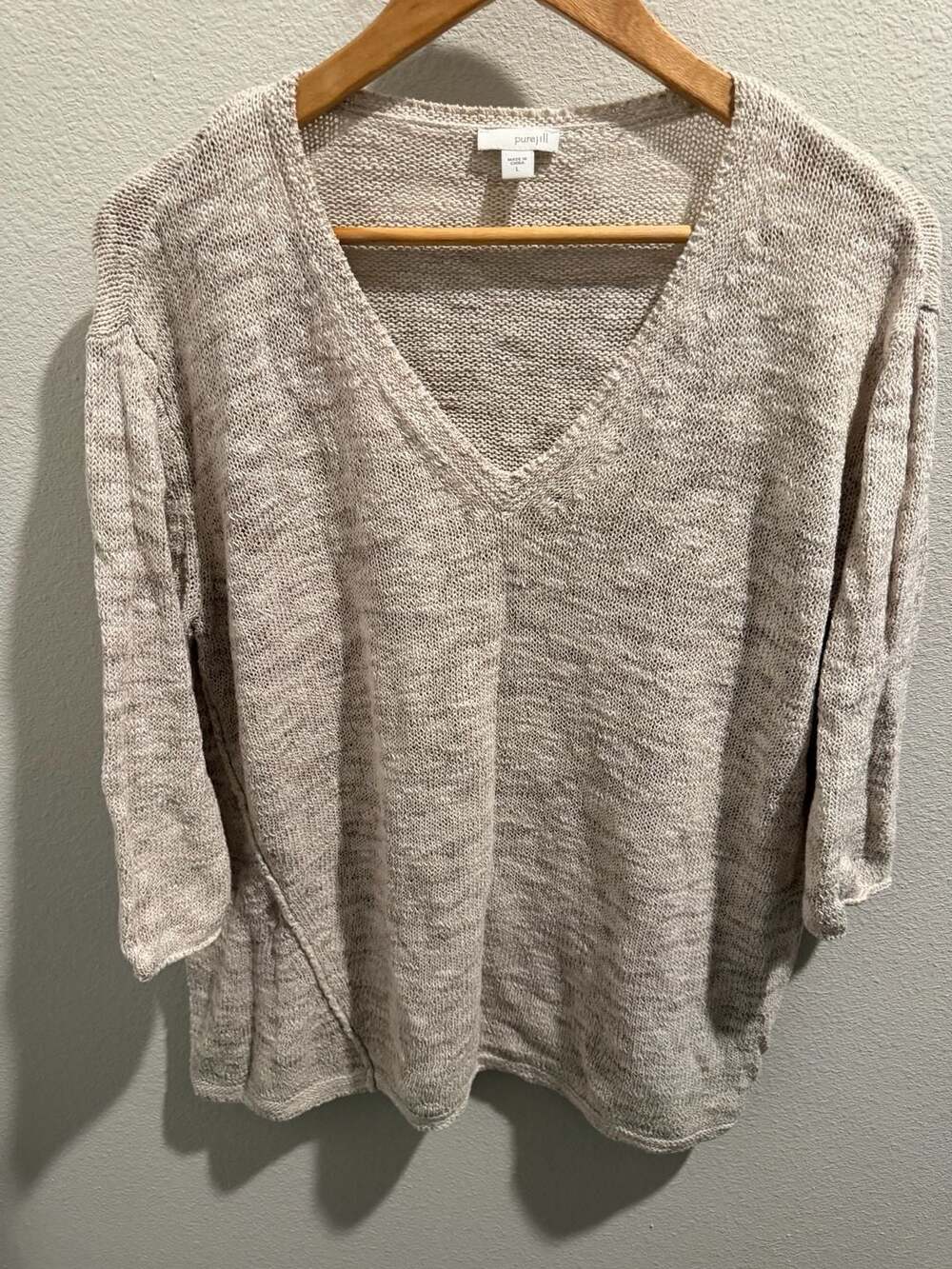 J. Jill Funfetti Confetti Colorful Marled Sweater Sz Large Speckled Crewneck‎